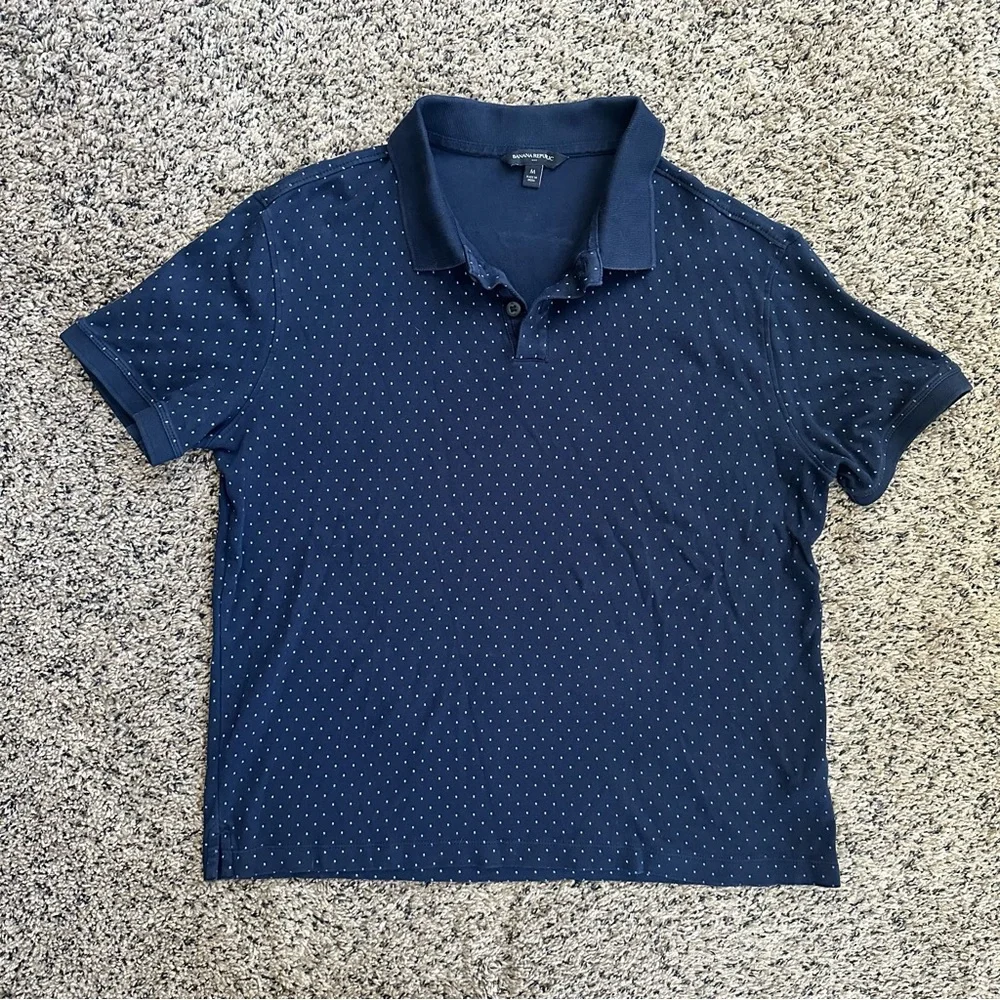 Banana Republic Navy Blue Polo Shirt